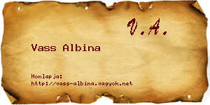 Vass Albina névjegykártya